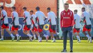 Marco Silva orienta treino no Benfica Campus