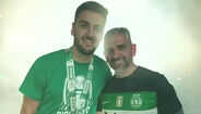 Mário Borges e Rui Borges na festa do título do Sporting em 2025