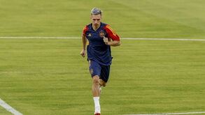 Num treino da seleção espanhola