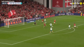 O quarto golo de Portugal contra a Dinamarca