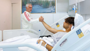 José Mourinho com Raúl Asencio