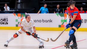 Leonor Coelho durante o jogo com a Colômbia