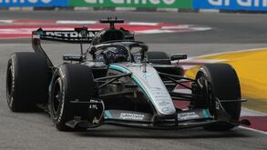 George Russell em ação no GP de Singapura