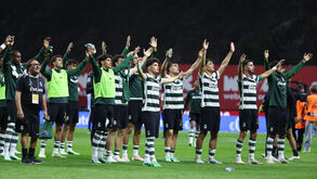 Jogadores do Sporting agradecem o apoio dos adeptos