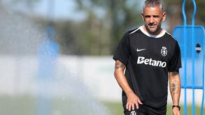 Rui Borges no treino do Sporting