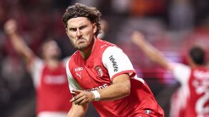 Jonas Wind tem um golo marcado em três jogos pelo Sp. Braga