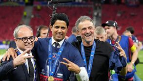 Luís Campos e Luis Enrique após a conquista da Liga dos Campeões
