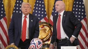 Donald Trump, presidente dos Estados Unidos, e Gianni Infantino, presidente da FIFA