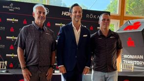 Jorge Paulo Pereira, embaixador do Iron Man, Luís Almeida Capão, vice-presidente Camara de Cascais e Vasco Rodrigues, diretor da prova