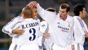 Ronaldo, Roberto Carlos, Zidane e Figo na geração dos Galácticos