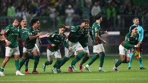 Jogadores do Palmeiras celebram passagem à final da Libertadores