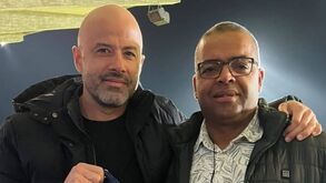 Dante Elizalde na companhia de Hugo Bettencourt
