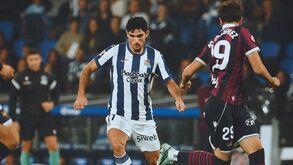 Gonçalo Guedes na vitória da Real Sociedad contra o Levante