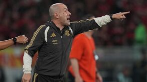 Coach Leonardo Jardim of Brazil's Flamengo directs his team during