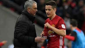 Herrera e Mou em Old Trafford