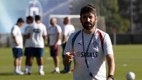 Luis Freire durante o treino 