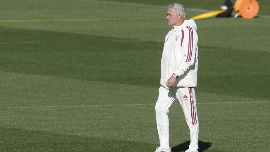 José Mourinho no treino do Real Madrid