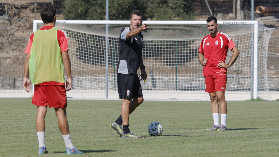 Dimas em treino da União de Santarém