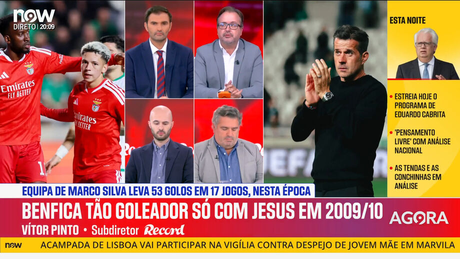 Subdiretor de Record analisa o impacto do treinador nas exibições das águias esta temporada