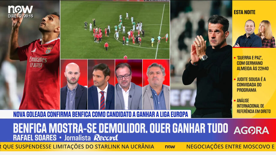 Rafael Soares, editor de Record, elogia futebol praticado pelas águias e compara-o com treinadores recentes