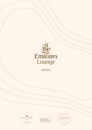 Menu da Emirates Lounge 
