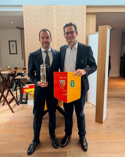 Frederico Varandas e Joseph Oughourlian num almoço de direções