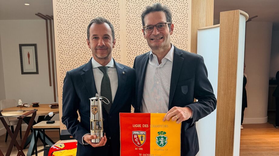 Frederico Varandas e Joseph Oughourlian num almoço de direções